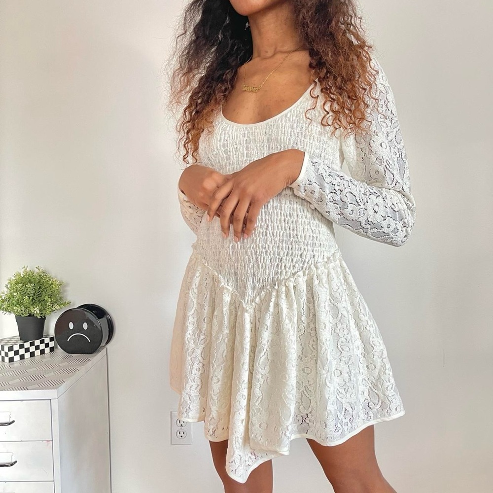 Free People Whimsical Nina Lace Mini Dress